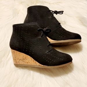 Maurices Black Cork Wedge